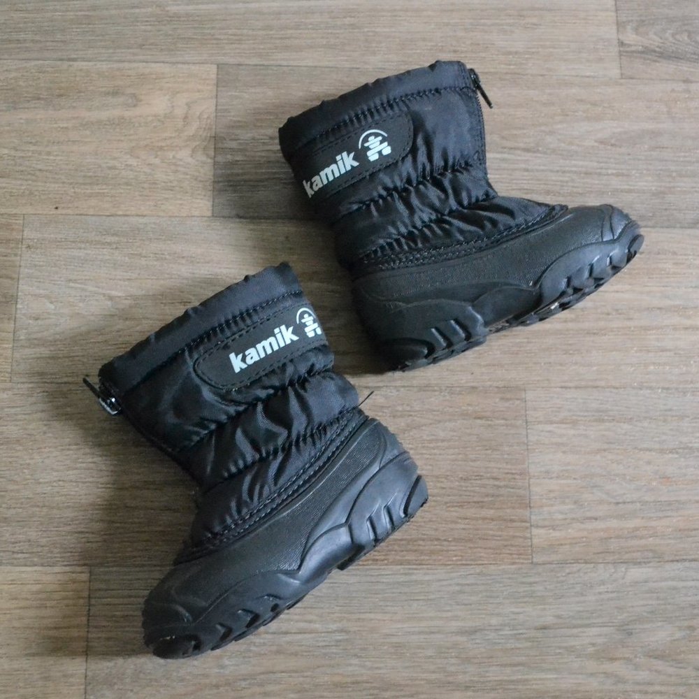 Kamik Black Insulated Waterproof Snow Boot Unisex Size 6